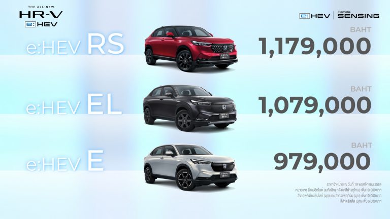 ฮอนด้า ประกาศ ราคา “เอชอาร์-วี อี:เอชอีวี ใหม่”