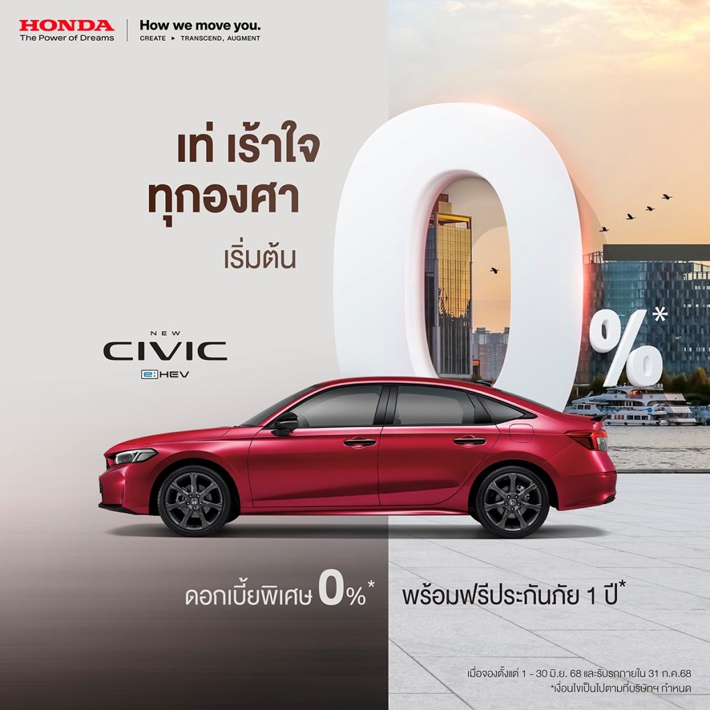 ฮอนด้า เสิร์ฟโปรเด็ดตามใจ ยังไงก็คุ้ม มาแรง ! แซงทุกโปร !